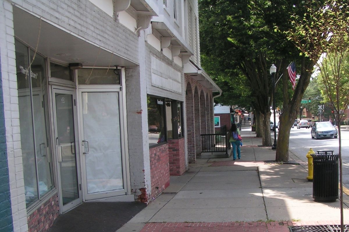 Commercial Building Architectural Remodeling Design in Downtown Westminster, Maryland by Dean Robert Camlin & Associates.