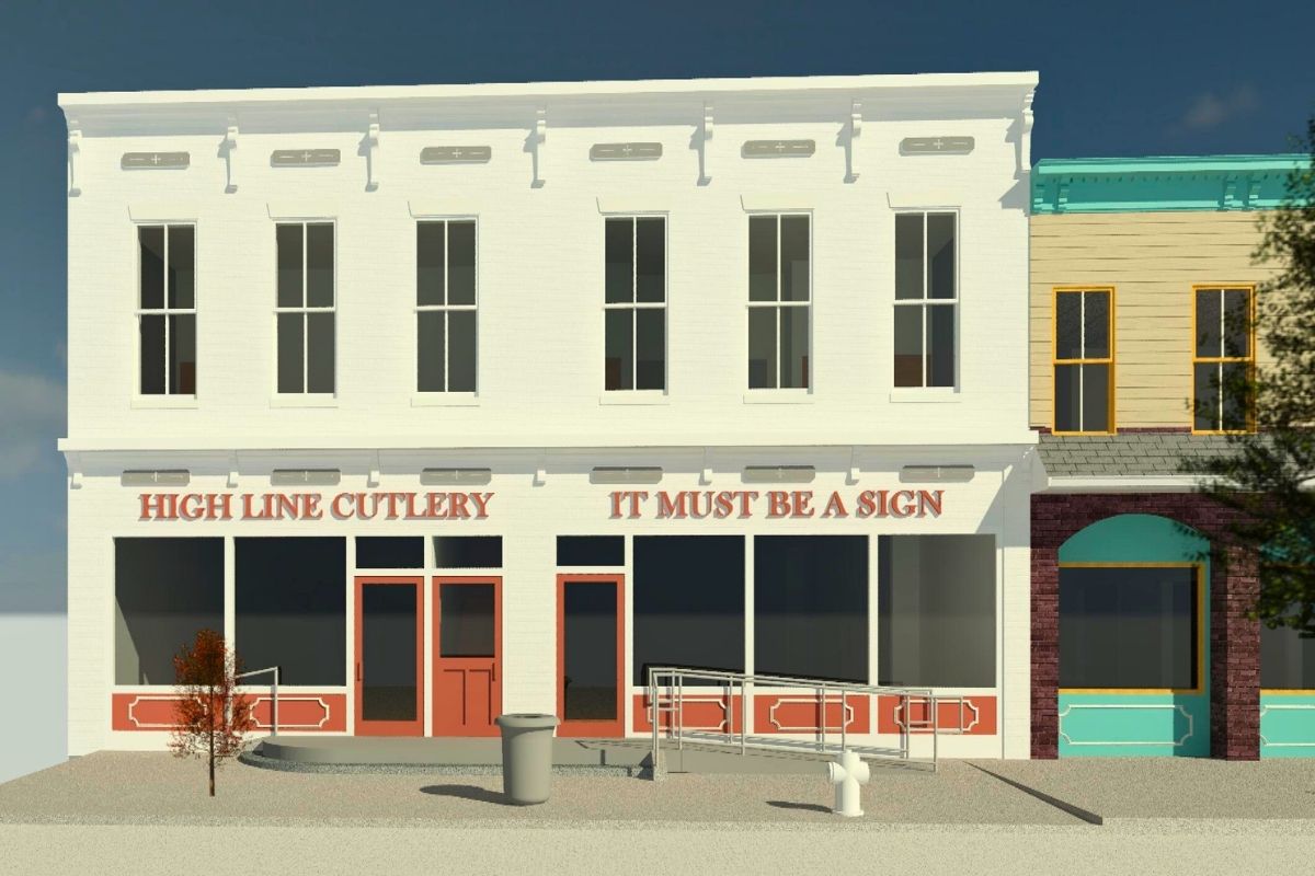 Commercial Building Architectural Remodeling Design in Downtown Westminster, Maryland by Dean Robert Camlin & Associates.