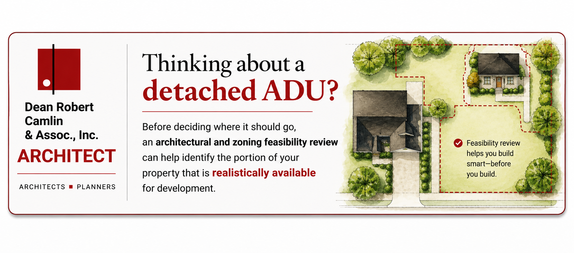 Detached ADU Dean Robert Camlin & Associates Maryland Accessory Dwelling Unit 75% Size Requirement Examples from Dean Robert Camlin and Associates.